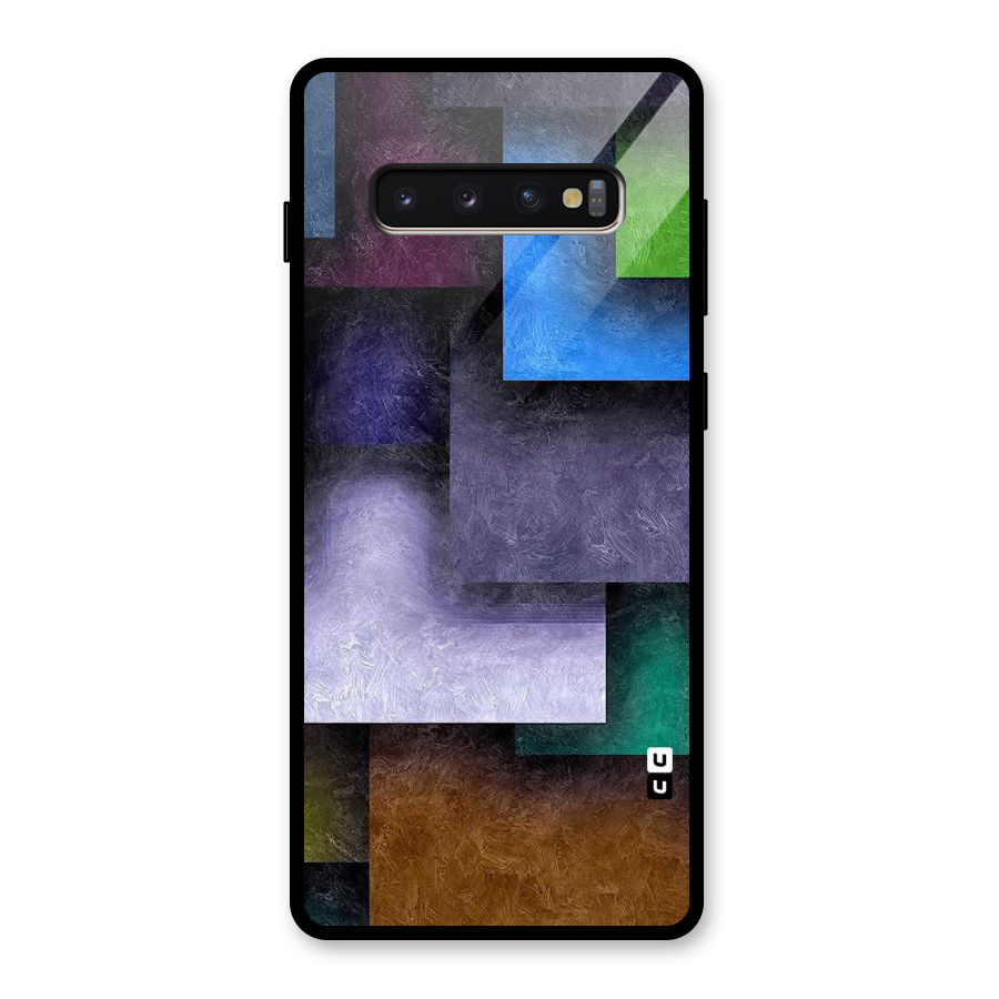 Concrete Squares Glass Back Case for Galaxy S10 Plus