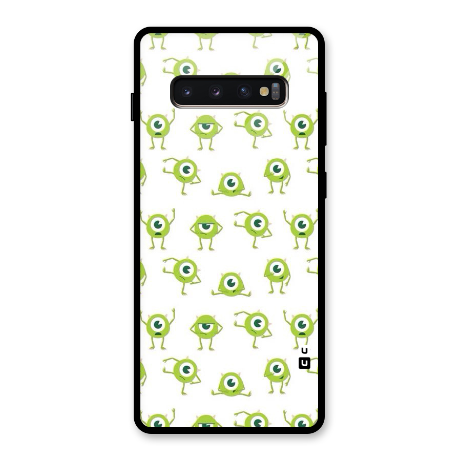 Crazy Green Maniac Glass Back Case for Galaxy S10 Plus