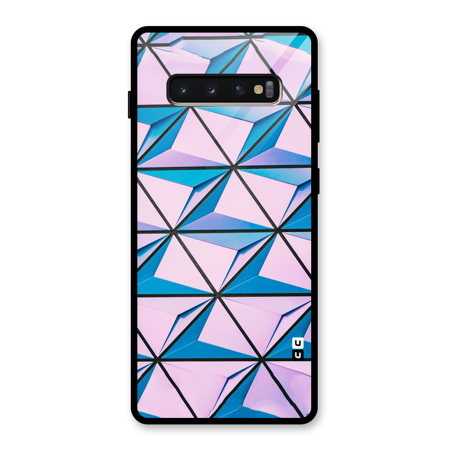 Crystal Abstract Glass Back Case for Galaxy S10 Plus
