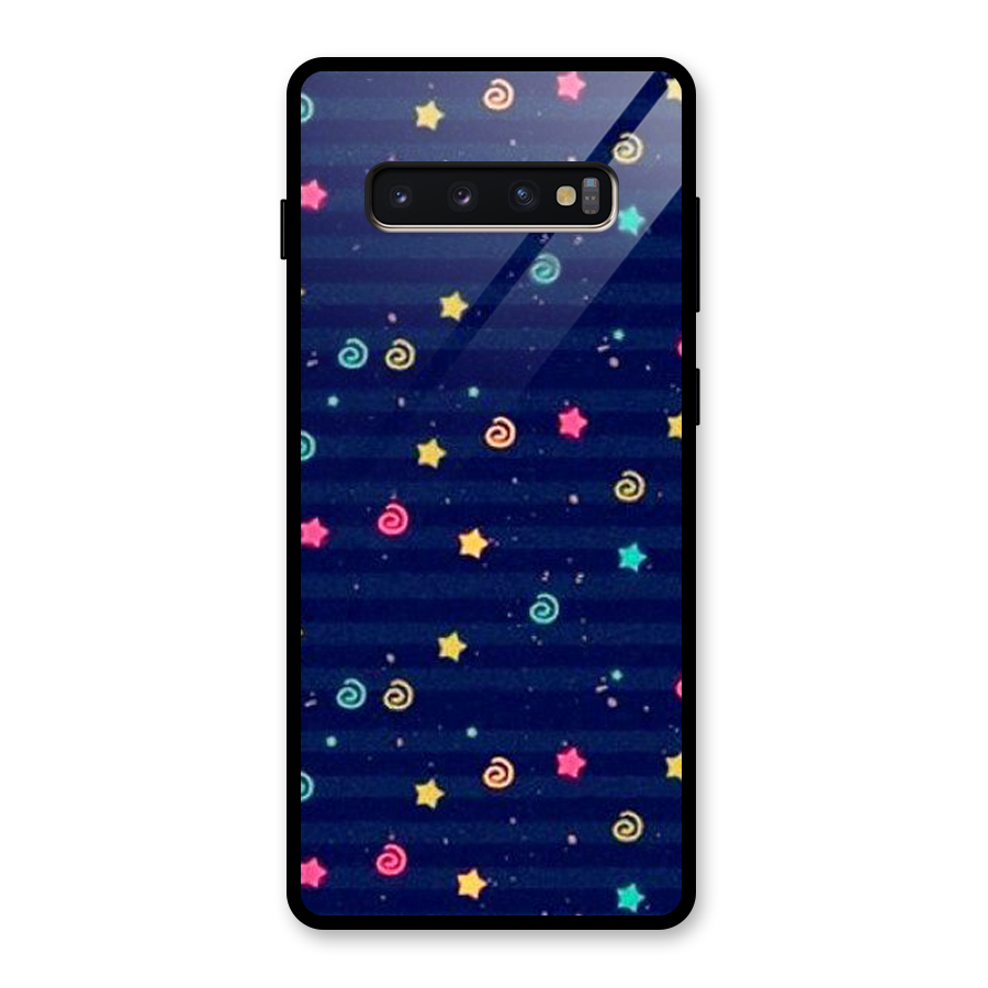 Cute Design Glass Back Case for Galaxy S10 Plus