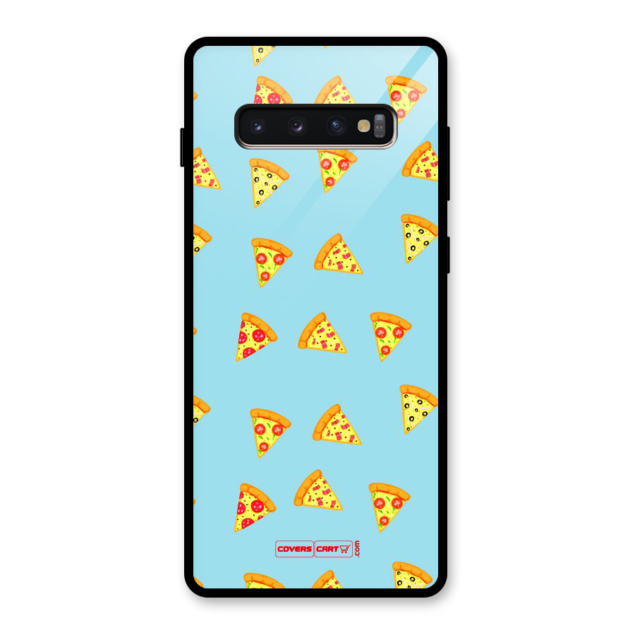 Cute Slices of Pizza Glass Back Case for Galaxy S10 Plus