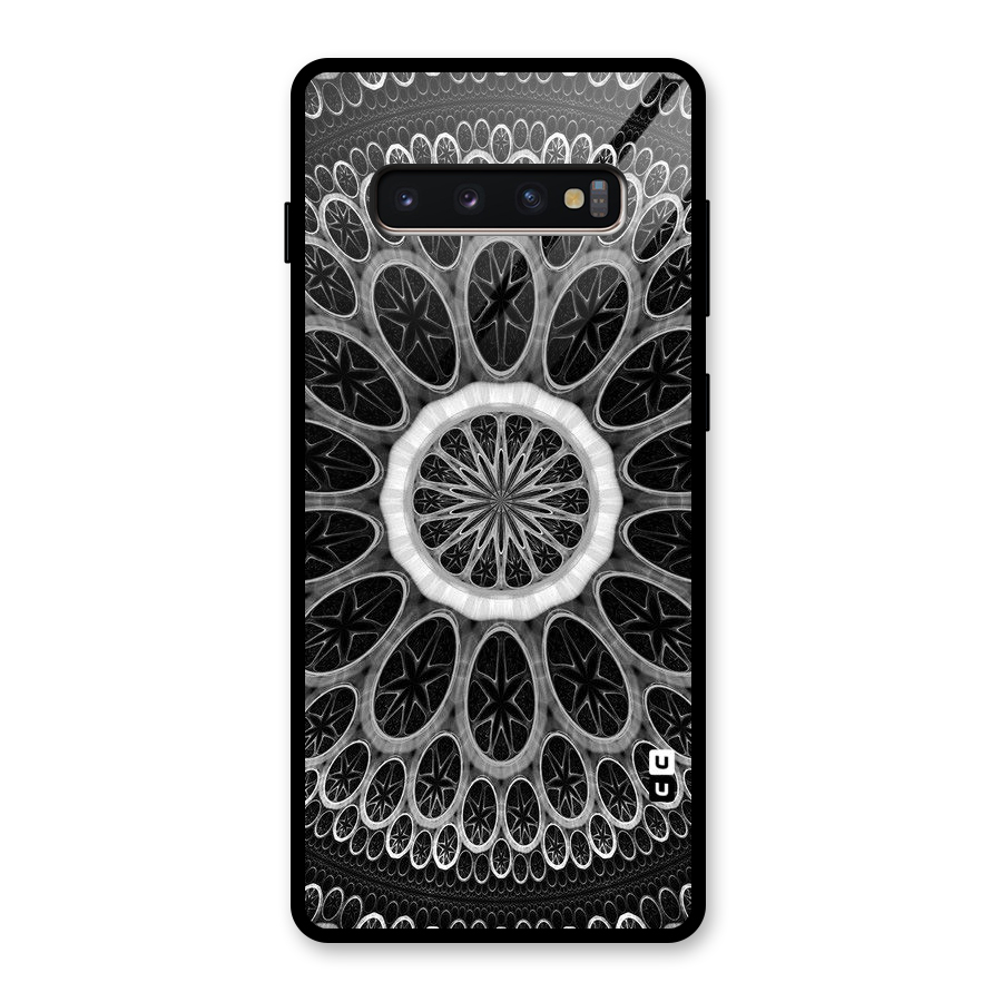 Dark Pattern Art Glass Back Case for Galaxy S10 Plus