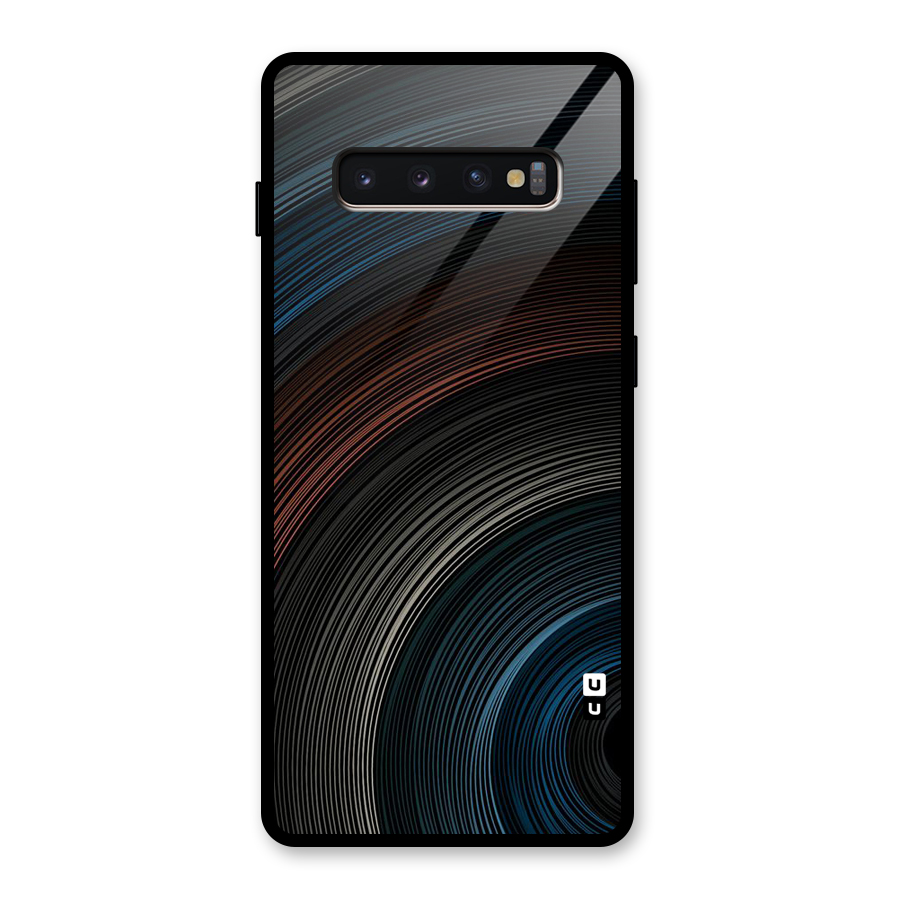 Dark Shade Swirls Glass Back Case for Galaxy S10 Plus