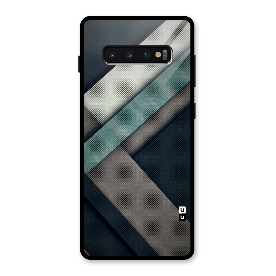 Dark Stripes Glass Back Case for Galaxy S10 Plus