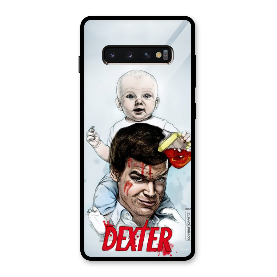 Dexter Artwork Glass Back Case for Galaxy S10 Plus