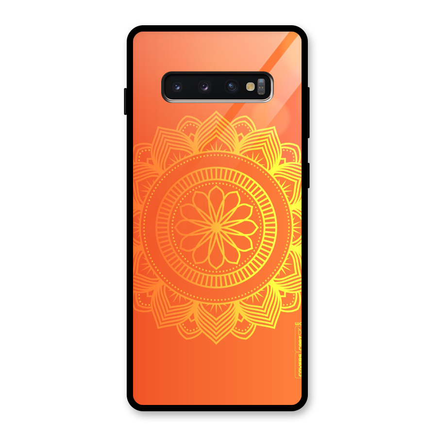 Diwali Rangoli Glass Back Case for Galaxy S10 Plus