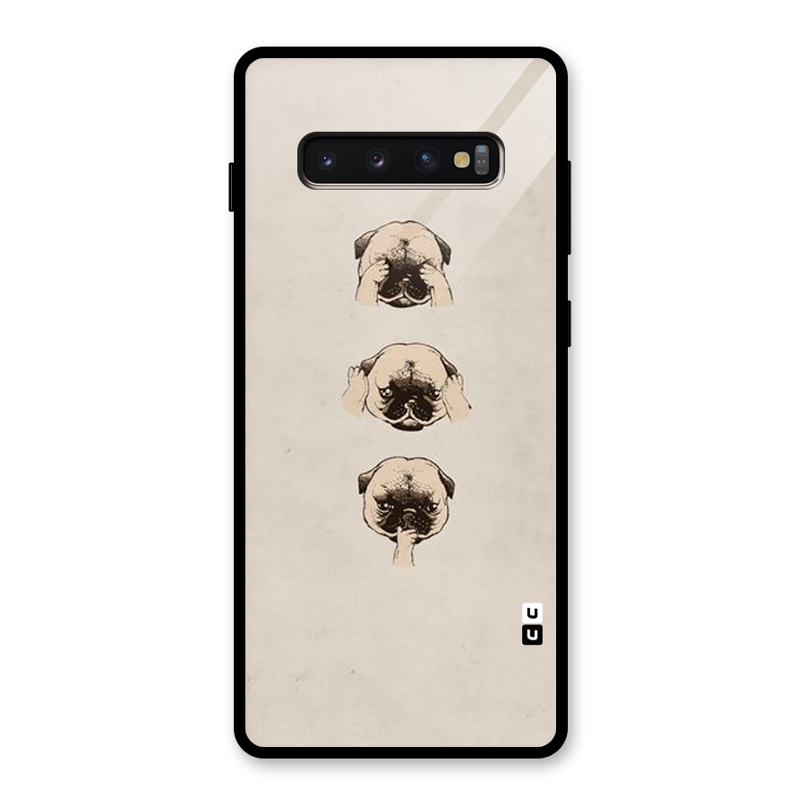 Doggo Moods Glass Back Case for Galaxy S10 Plus
