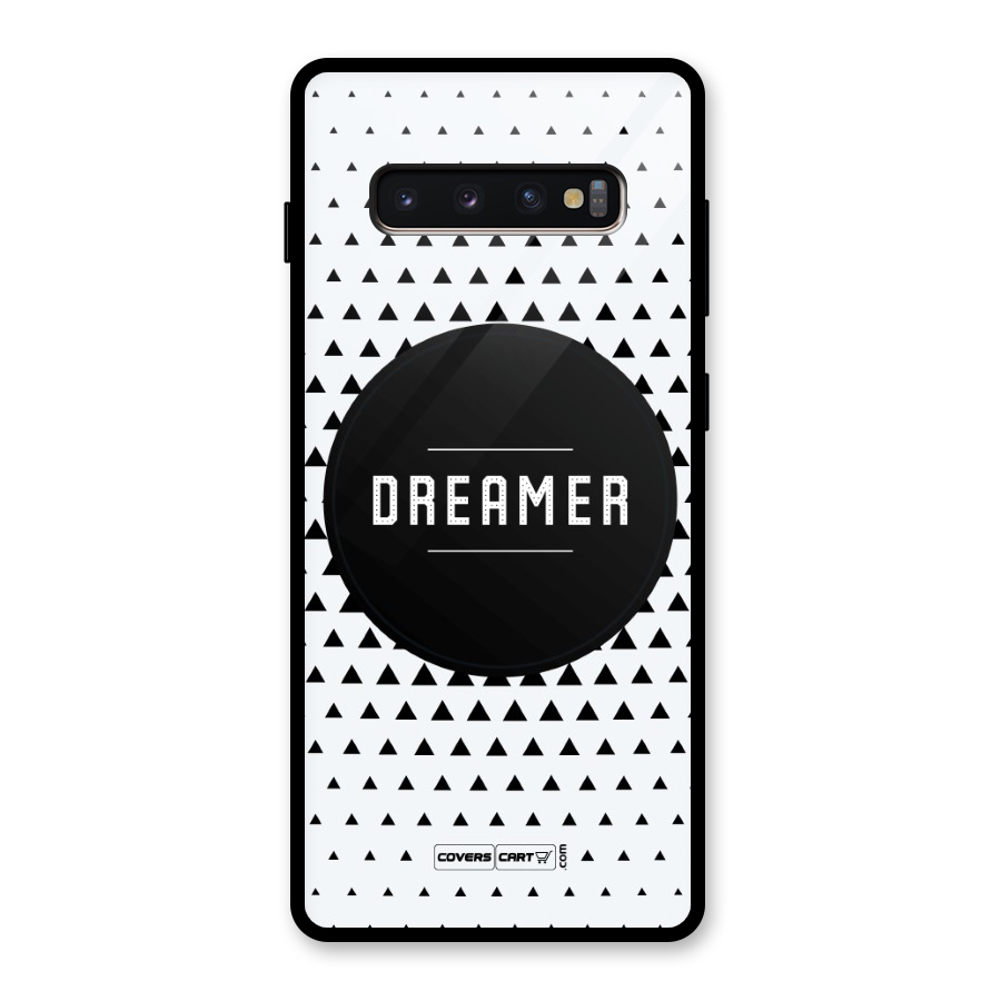 Dreamer Minimalist Glass Back Case for Galaxy S10 Plus