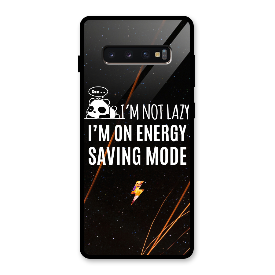 Energy Saving Mode Glass Back Case for Galaxy S10 Plus