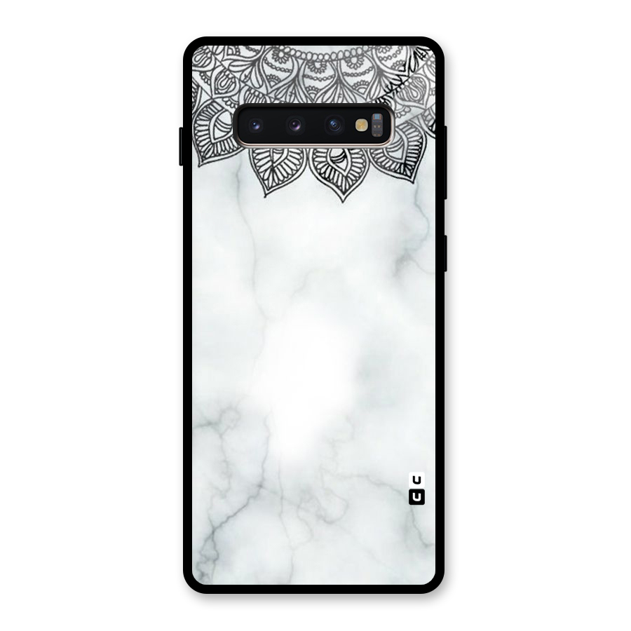 Exotic Marble Pattern Glass Back Case for Galaxy S10 Plus