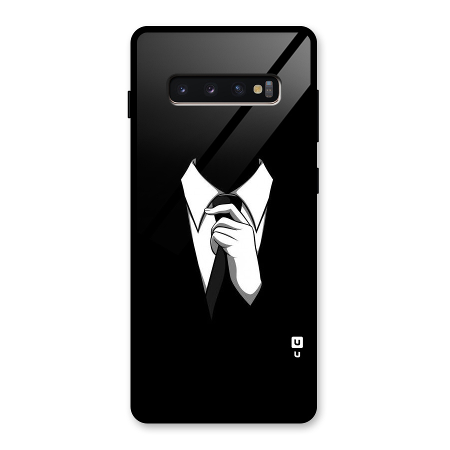 Faceless Gentleman Glass Back Case for Galaxy S10 Plus