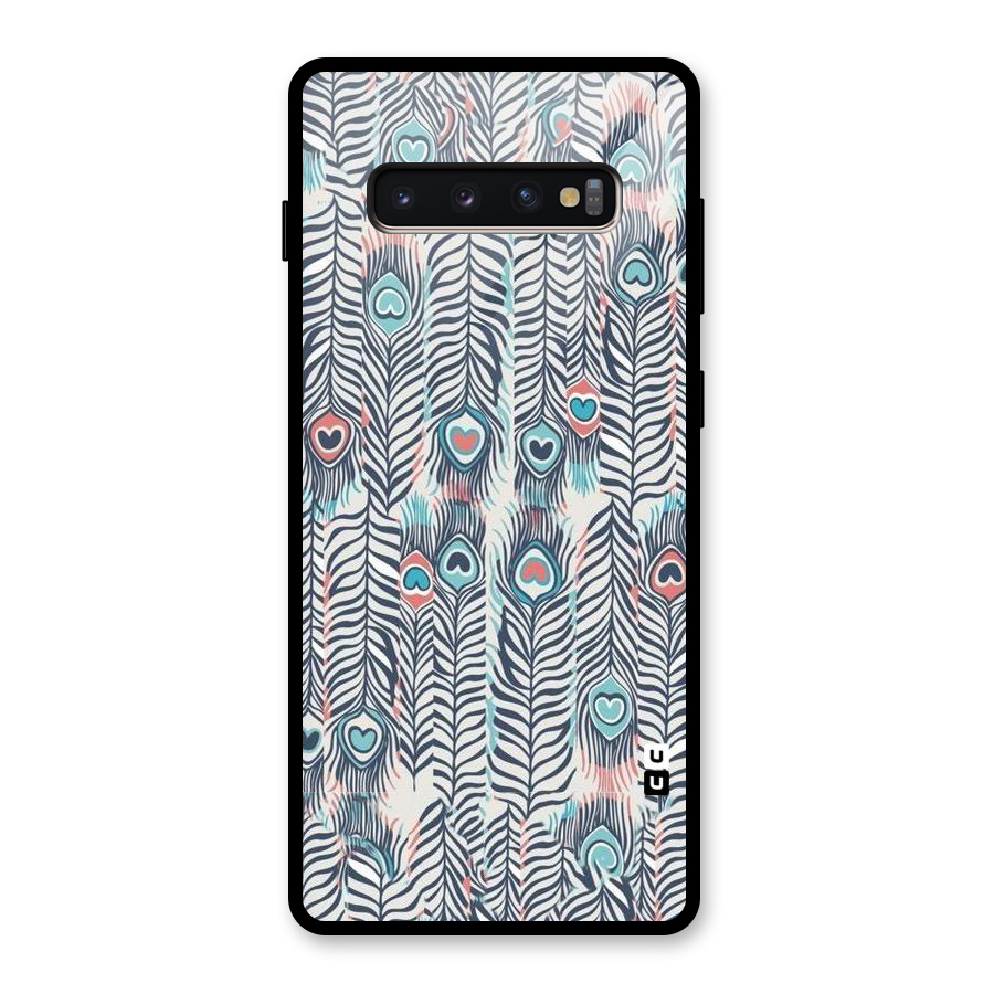 Feather Art Glass Back Case for Galaxy S10 Plus