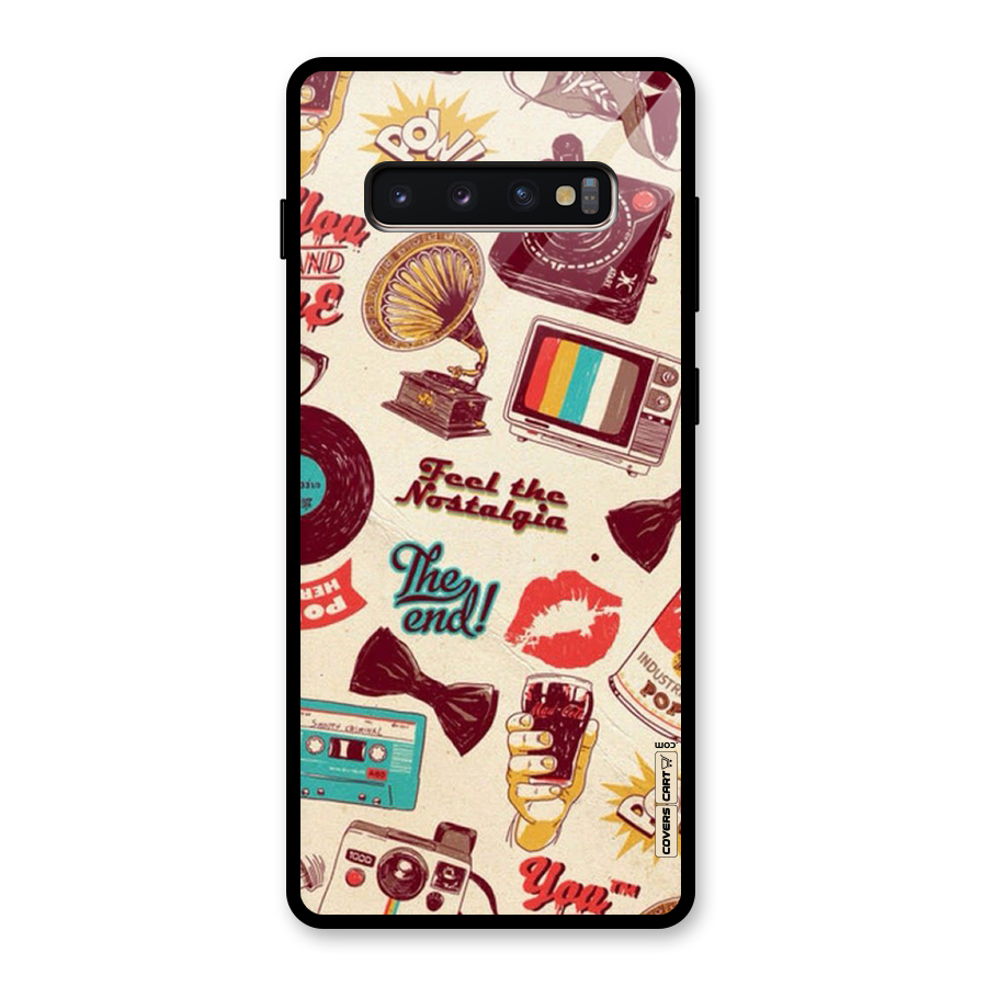 Feel The Nostalgia Glass Back Case for Galaxy S10 Plus
