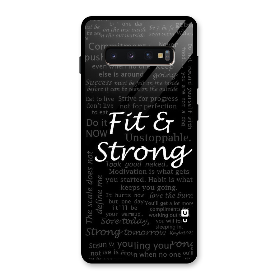 Fit And Strong Glass Back Case for Galaxy S10 Plus