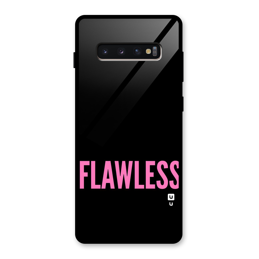 Flawless Pink Design Glass Back Case for Galaxy S10 Plus