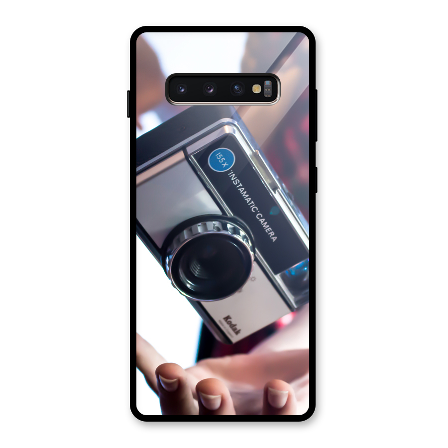 Floating Camera Glass Back Case for Galaxy S10 Plus