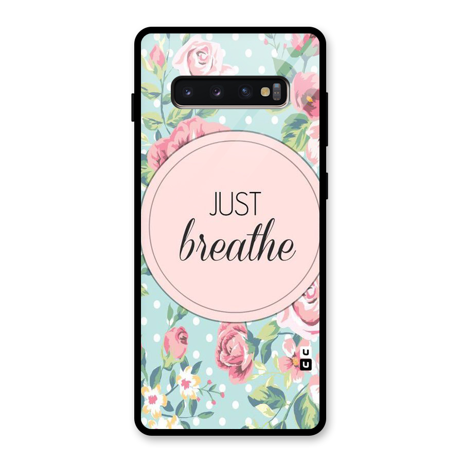 Floral Bloom Glass Back Case for Galaxy S10 Plus