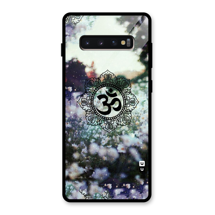 Floral Pray Glass Back Case for Galaxy S10 Plus