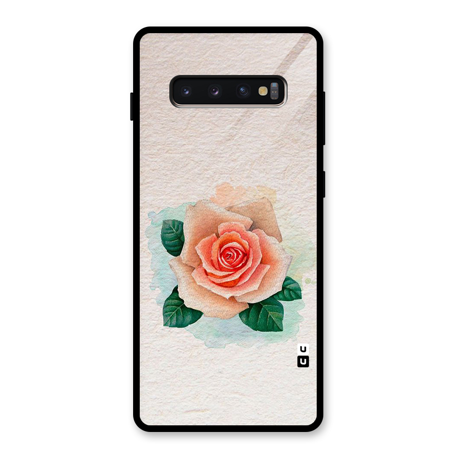 Flower Water Art Glass Back Case for Galaxy S10 Plus