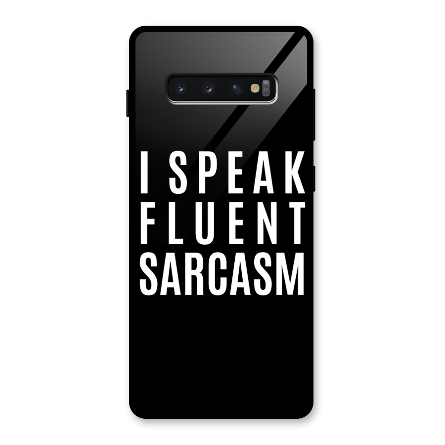 Fluent Sarcasm Glass Back Case for Galaxy S10 Plus