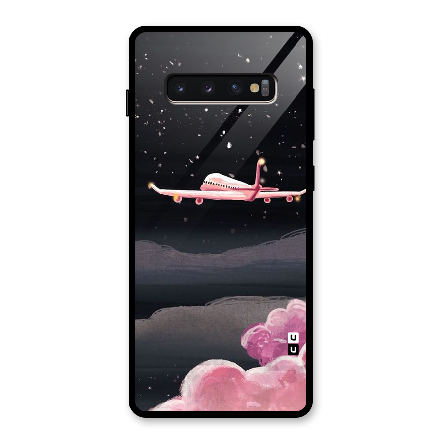 Fly Pink Glass Back Case for Galaxy S10 Plus