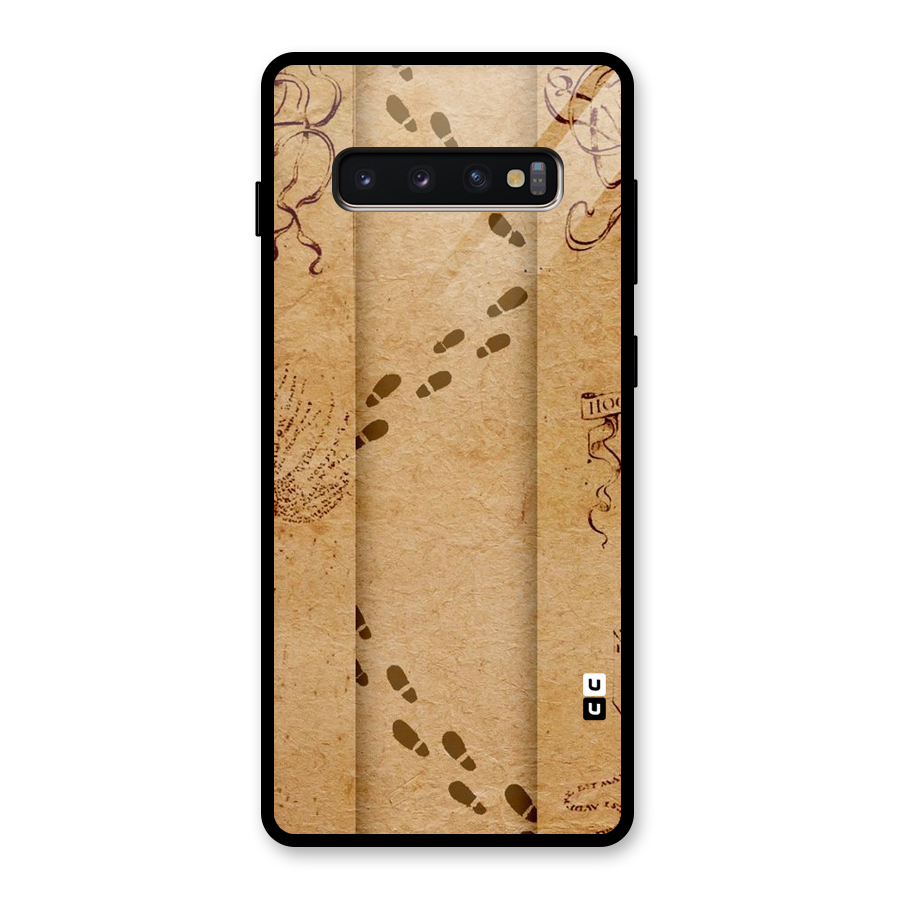 Footsteps Glass Back Case for Galaxy S10 Plus