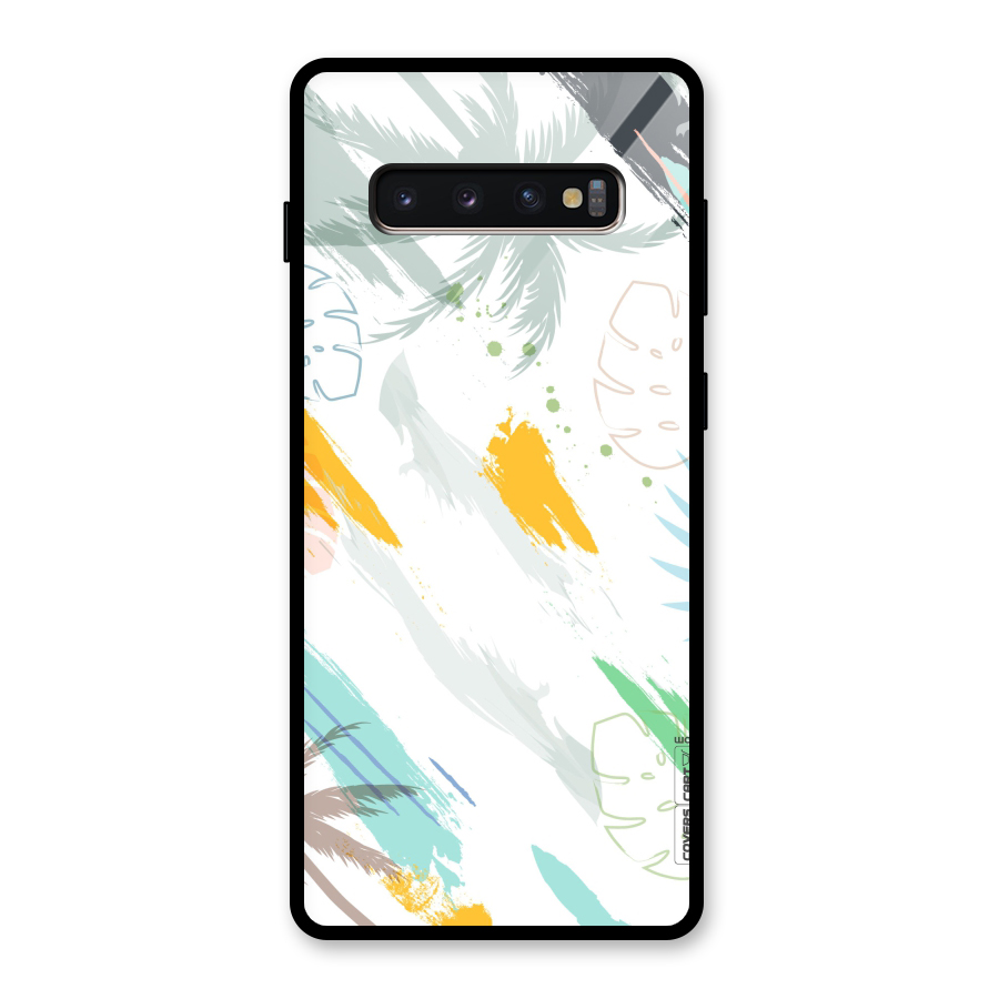 Fresh Colors Splash Glass Back Case for Galaxy S10 Plus