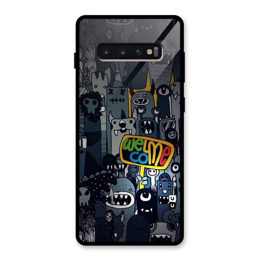Ghost Welcome Glass Back Case for Galaxy S10 Plus