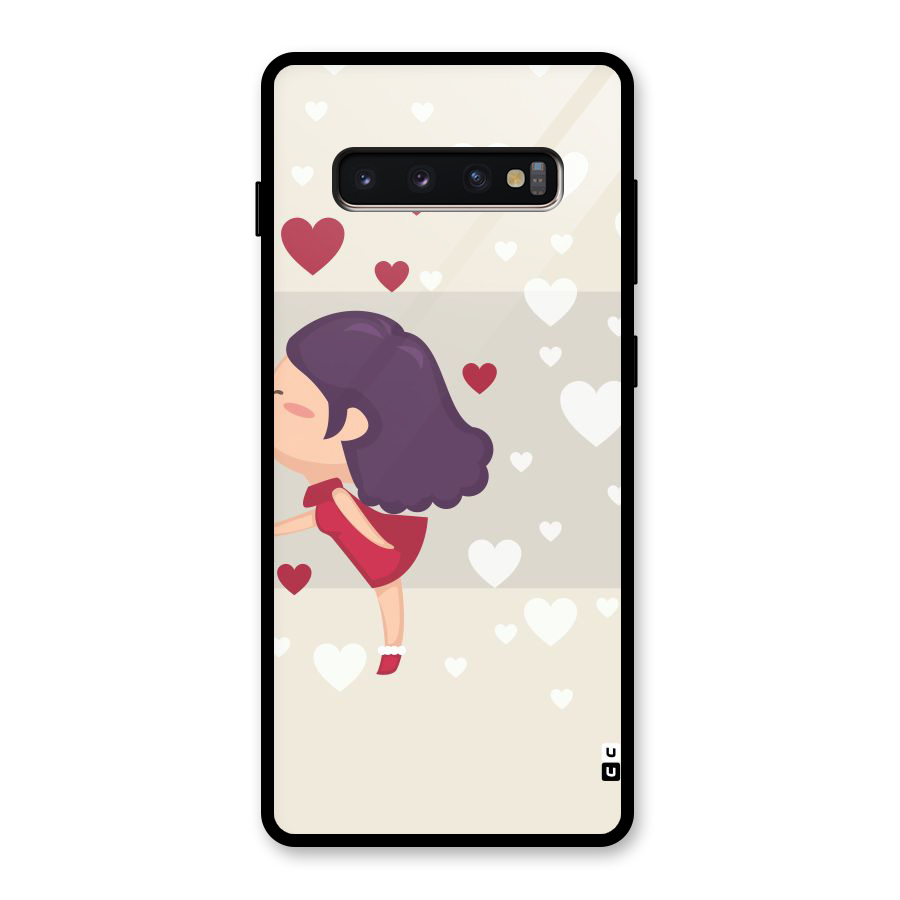 Girl in Love Glass Back Case for Galaxy S10 Plus