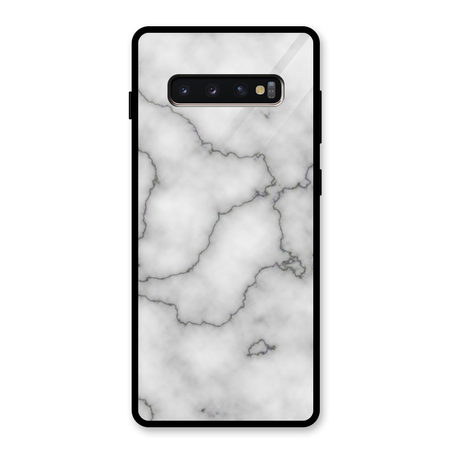 Grey Marble Glass Back Case for Galaxy S10 Plus