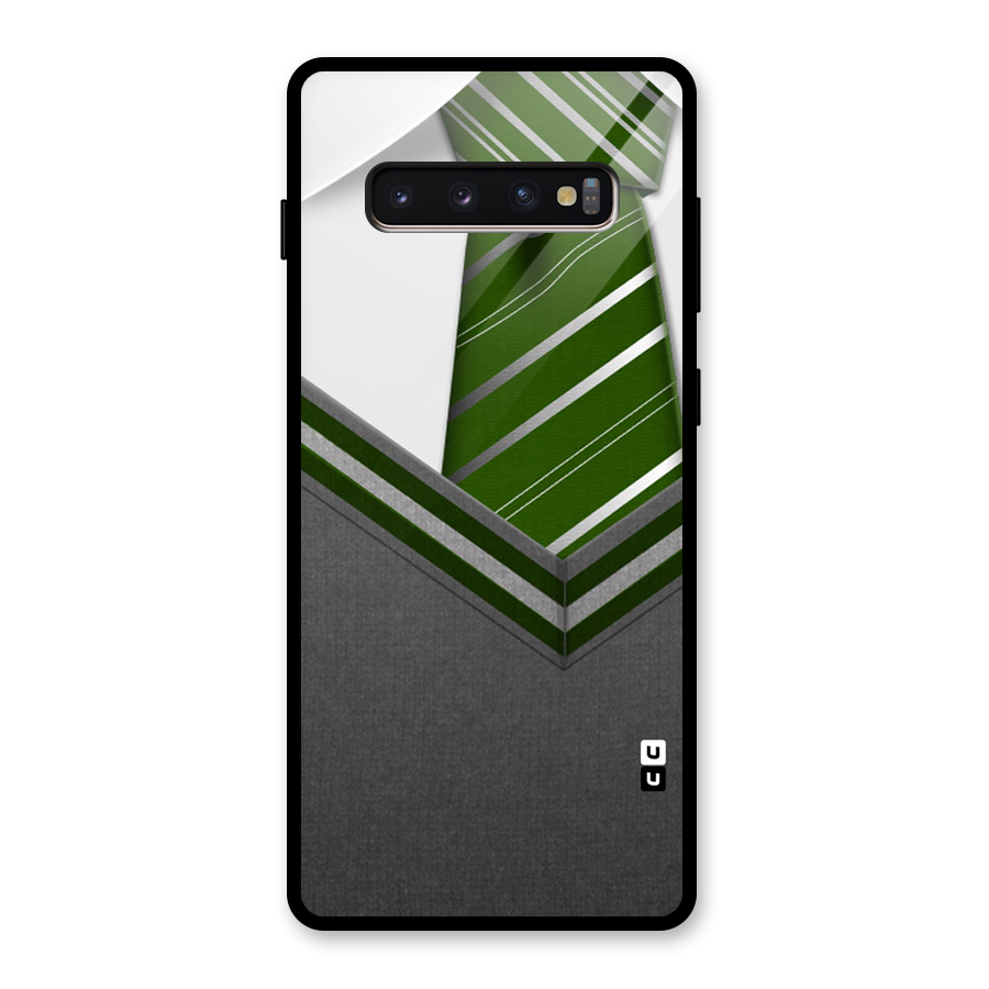 Grey Sweater Glass Back Case for Galaxy S10 Plus
