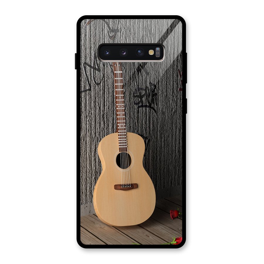 Guitar Classic Glass Back Case for Galaxy S10 Plus
