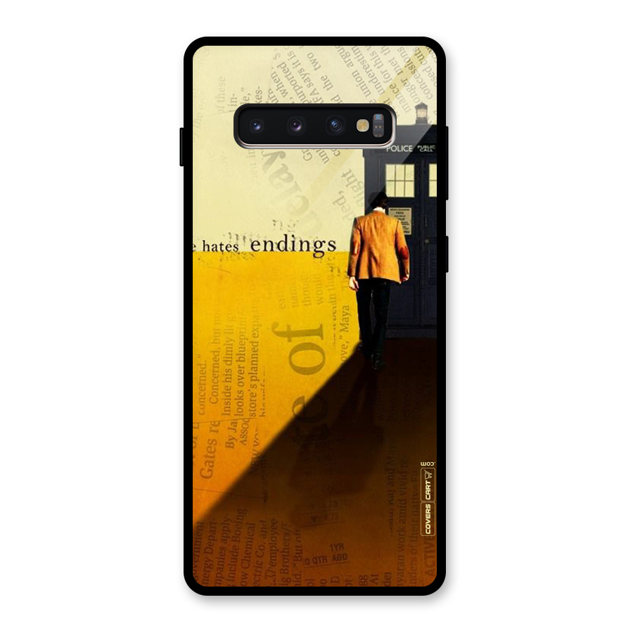 Hates Endings Glass Back Case for Galaxy S10 Plus
