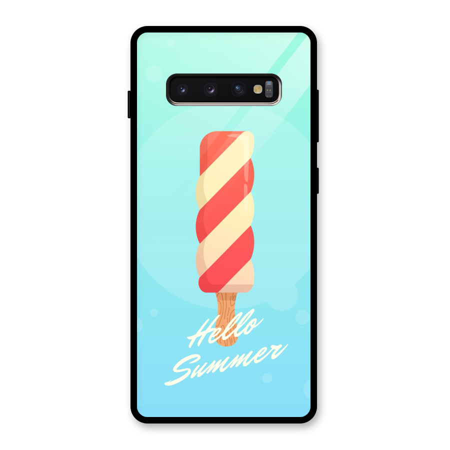 Hello Summer Glass Back Case for Galaxy S10 Plus
