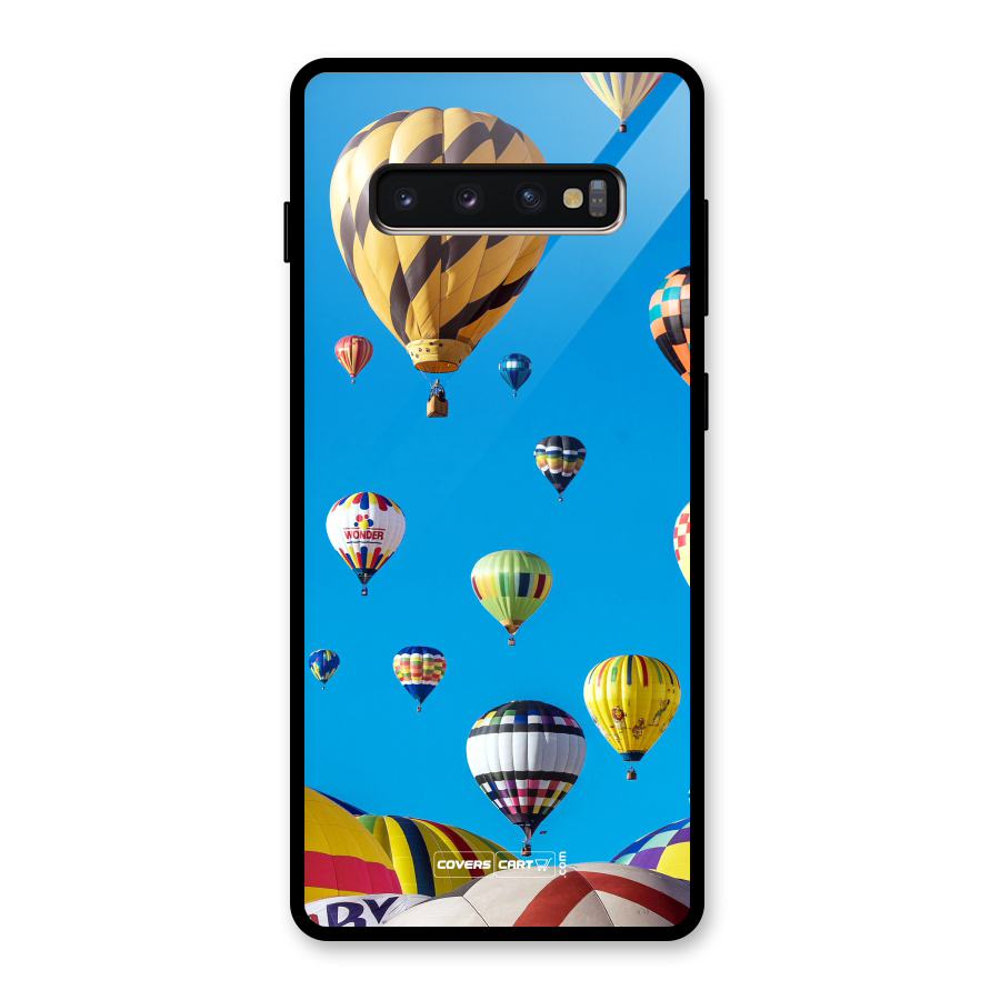 Hot Air Baloons Glass Back Case for Galaxy S10 Plus