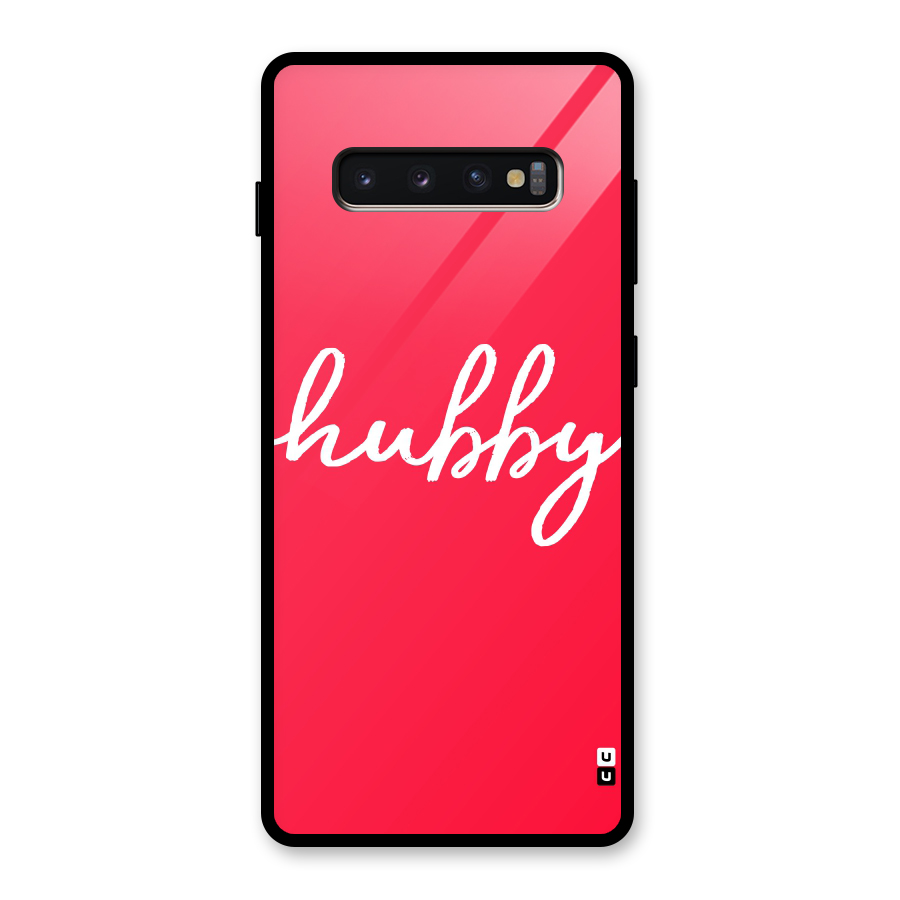 Hubby Glass Back Case for Galaxy S10 Plus