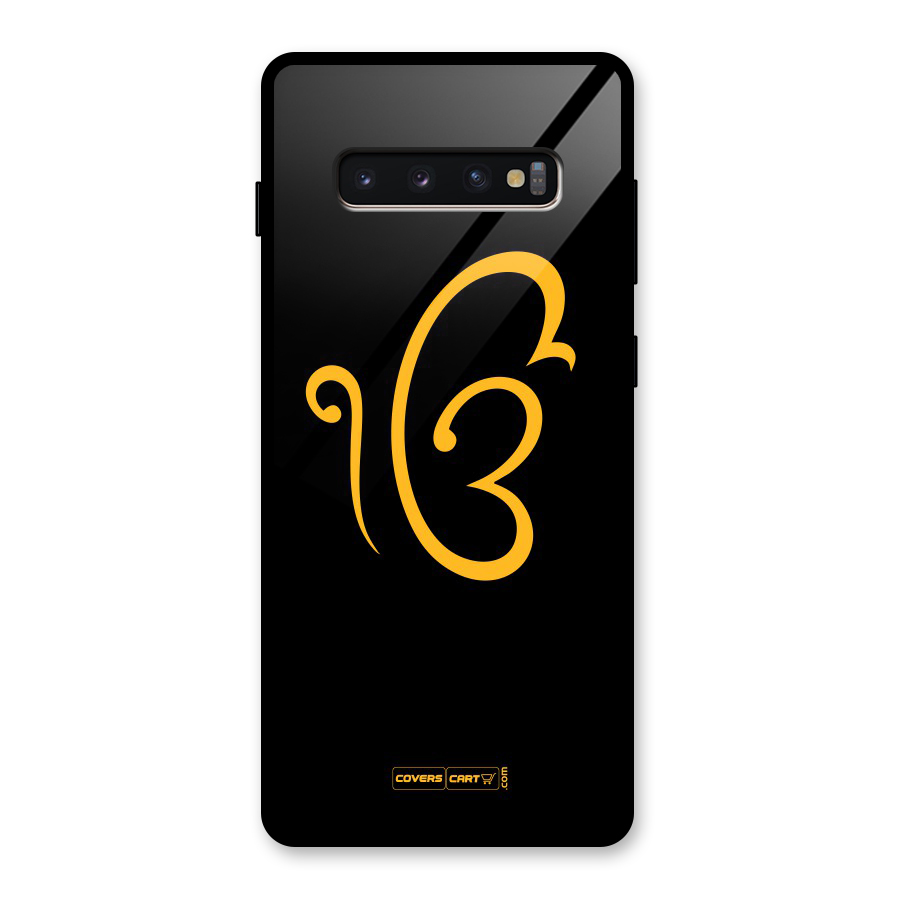 Ik Onkar Glass Back Case for Galaxy S10 Plus