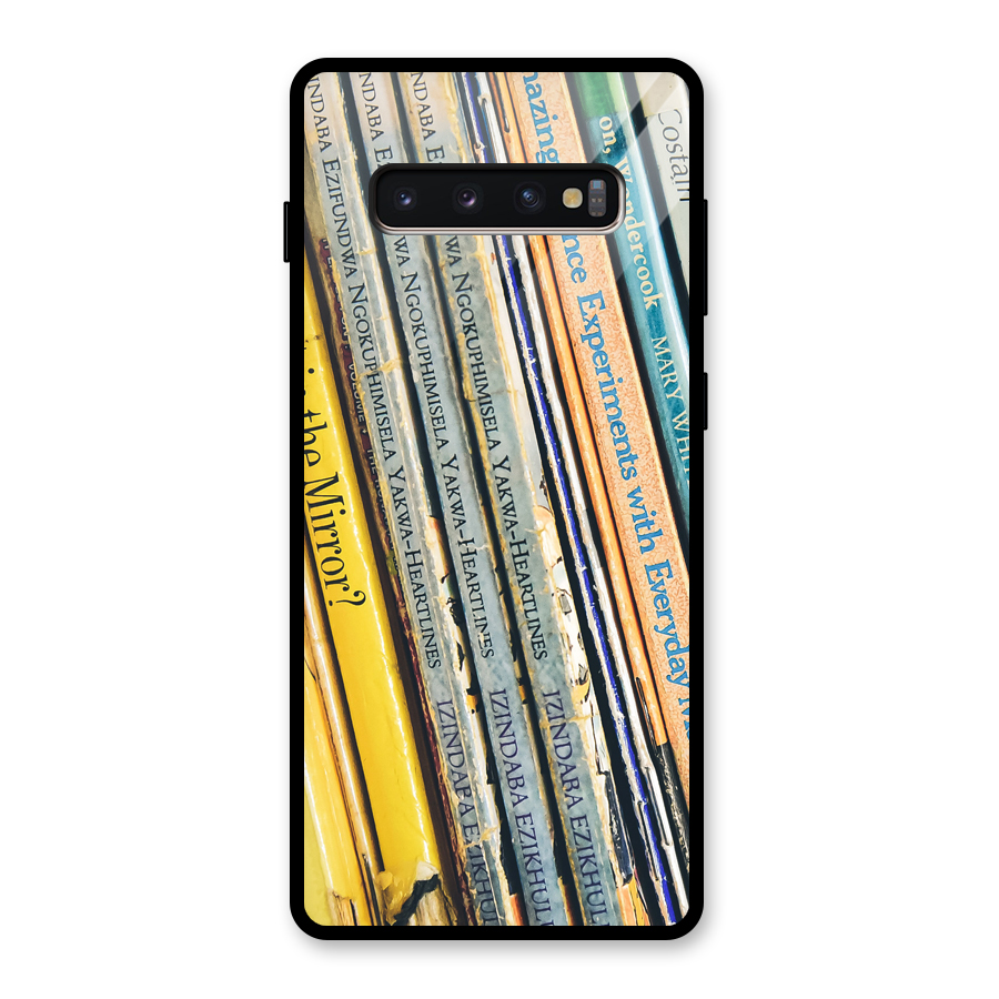 In Love with Books Glass Back Case for Galaxy S10 Plus