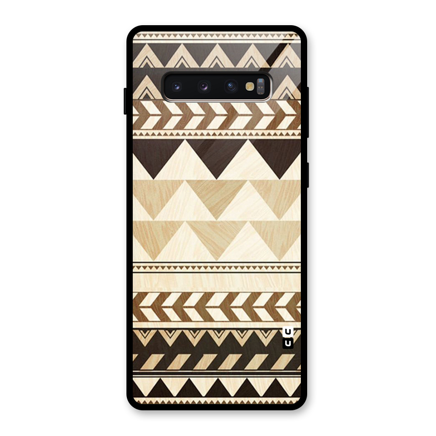 Indie Pattern Work Glass Back Case for Galaxy S10 Plus
