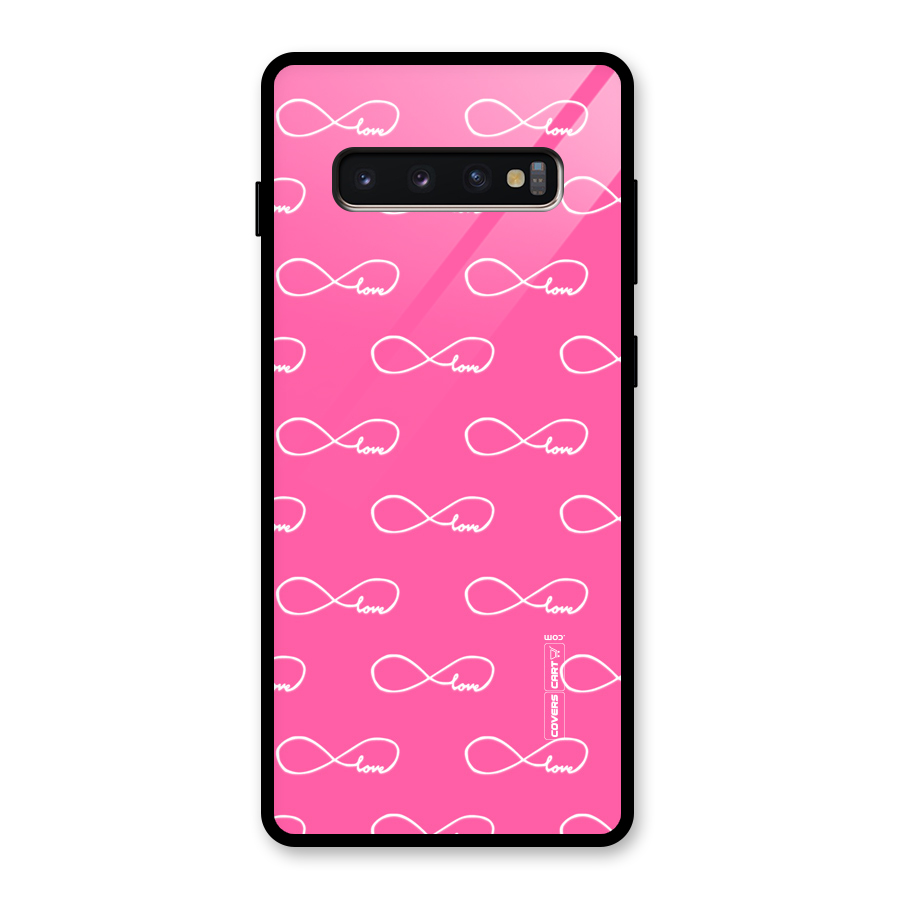 Infinity Love Glass Back Case for Galaxy S10 Plus