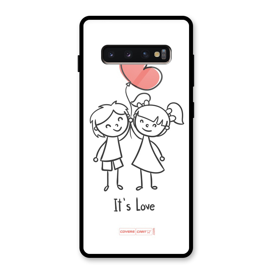 Its Love Glass Back Case for Galaxy S10 Plus