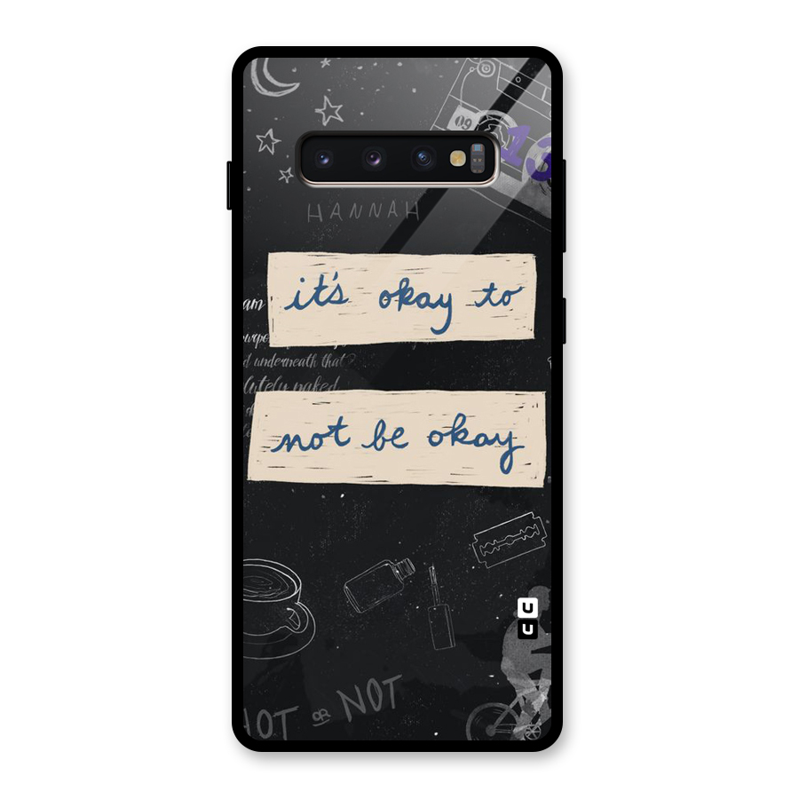 Its Okay Glass Back Case for Galaxy S10 Plus