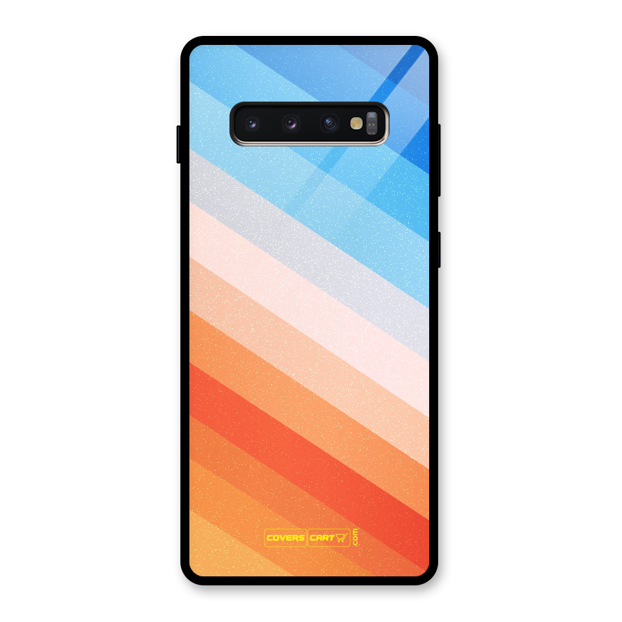 Jazzy Pattern Glass Back Case for Galaxy S10 Plus
