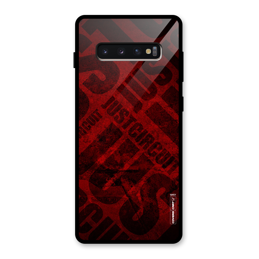 Just Circuit Glass Back Case for Galaxy S10 Plus