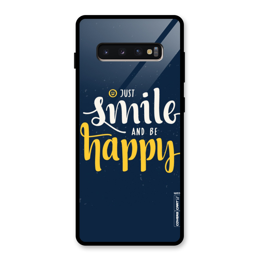 Just Smile Glass Back Case for Galaxy S10 Plus