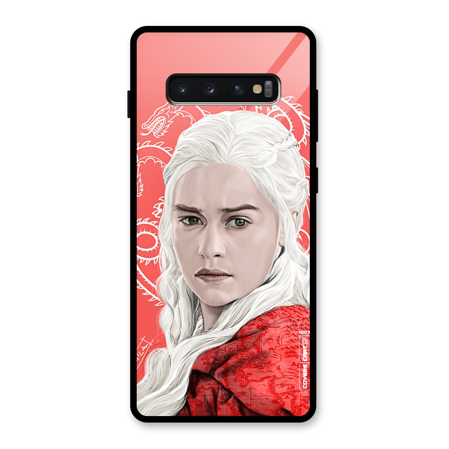 Khaleesi The Living Dragon Glass Back Case for Galaxy S10 Plus