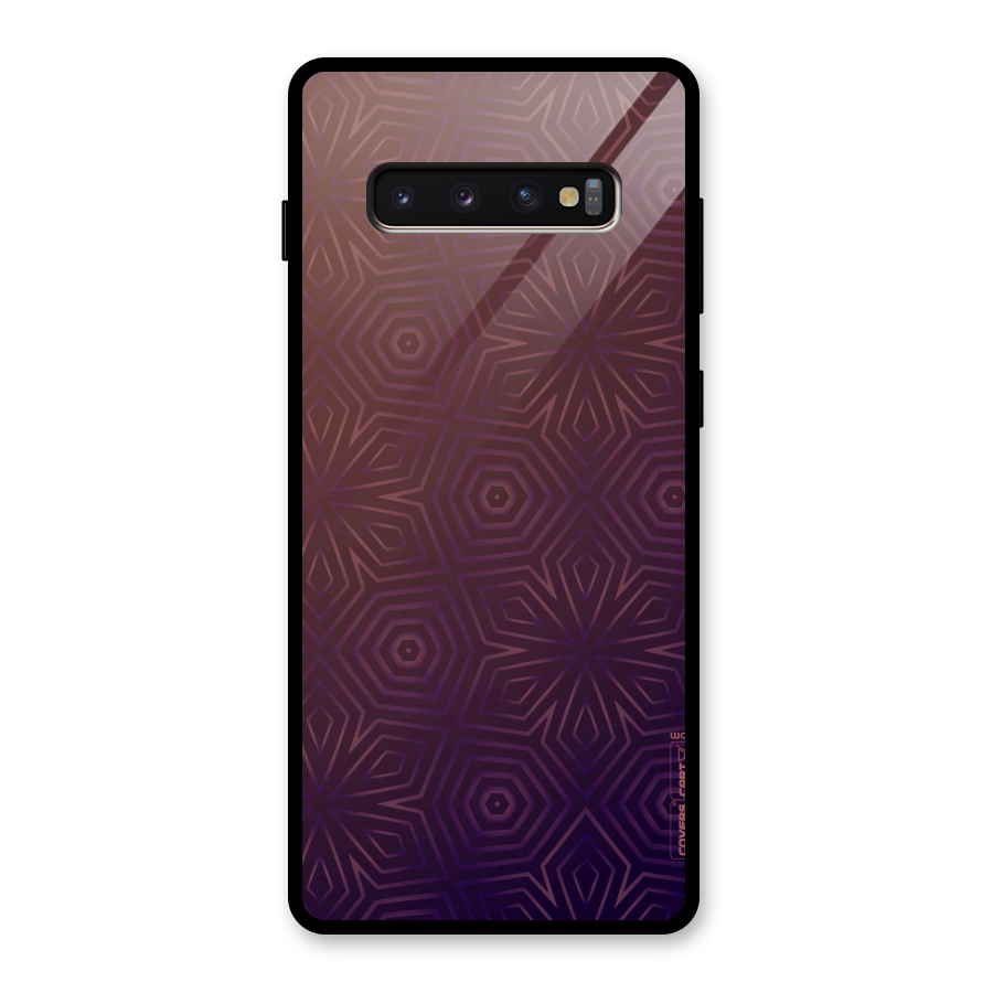 Lavish Purple Pattern Glass Back Case for Galaxy S10 Plus