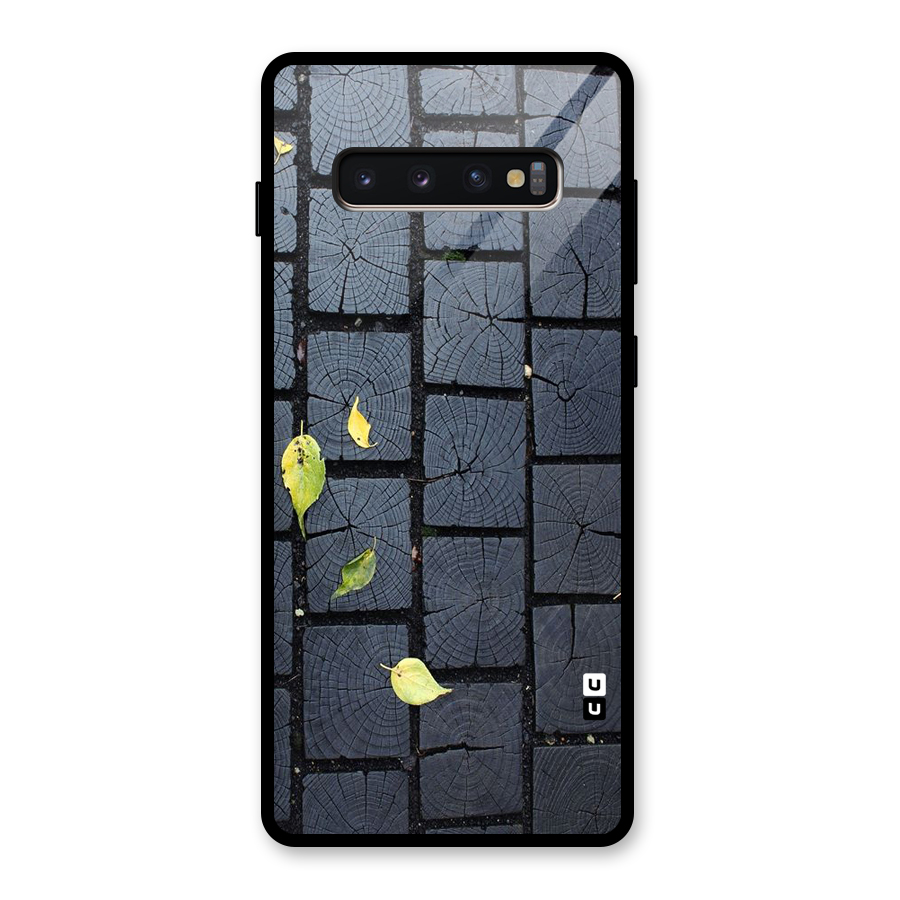 Leaf On Floor Glass Back Case for Galaxy S10 Plus