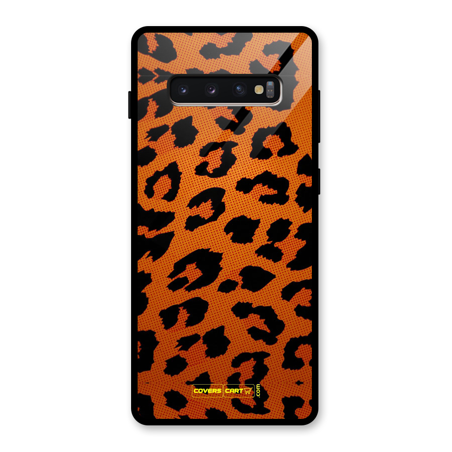 Leopard Glass Back Case for Galaxy S10 Plus