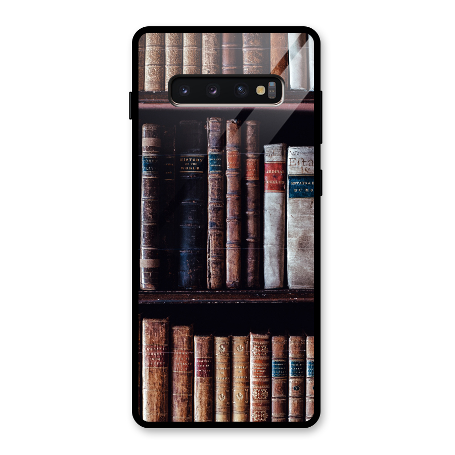 Library Love Glass Back Case for Galaxy S10 Plus